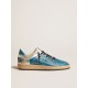 Ball Star LAB in glossy blue and silver leather with perforated star Ball Star LAB in glossy blue and silver leather with perforated star