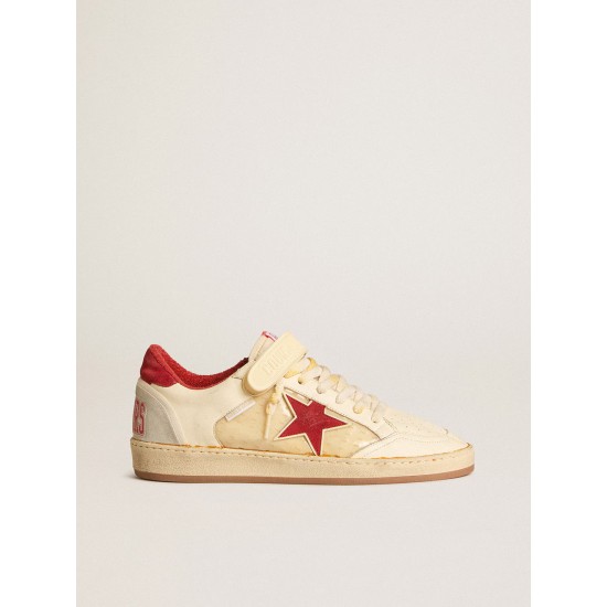 Men’s Ball Star LAB in nappa and PVC with red suede star and heel tab Men’s Ball Star LAB in nappa and PVC with red suede star and heel tab