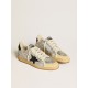 Ball Star LAB in silver leather with black suede star and heel tab Ball Star LAB in silver leather with black suede star and heel tab