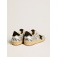 Ball Star LAB in silver leather with black suede star and heel tab Ball Star LAB in silver leather with black suede star and heel tab