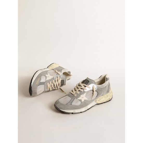 Men’s Dad-Star in suede and mesh with white leather star and heel tab Men’s Dad-Star in suede and mesh with white leather star and heel tab