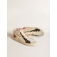 Slide LTD in faded nylon with suede star and beige flash Slide LTD in faded nylon with suede star and beige flash