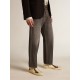 Slide LTD in faded nylon with suede star and beige flash Slide LTD in faded nylon with suede star and beige flash