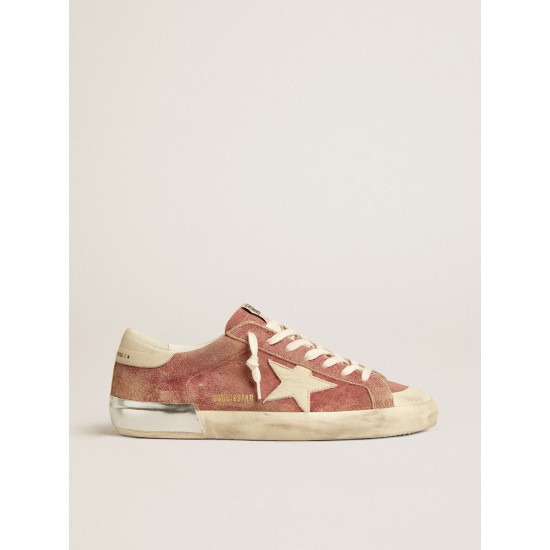 Super-Star in red leather with cream nubuck star and heel tab Super-Star in red leather with cream nubuck star and heel tab