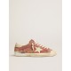 Super-Star in red leather with cream nubuck star and heel tab Super-Star in red leather with cream nubuck star and heel tab