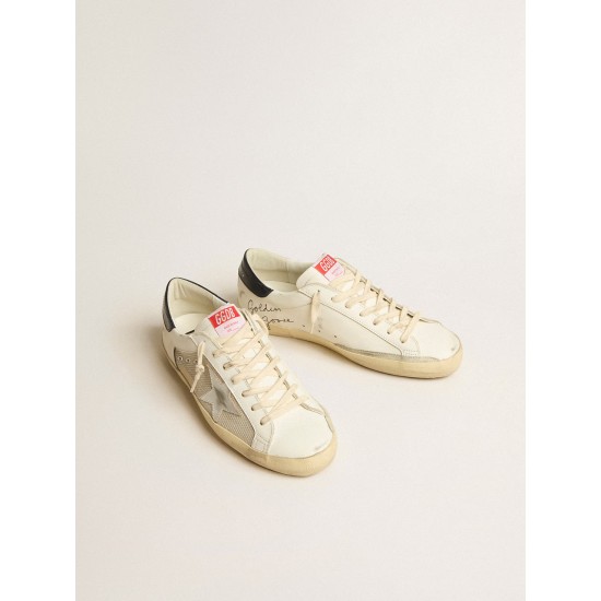 Men's Super-Star LTD in mesh and leather with silver star and blue heel tab Men's Super-Star LTD in mesh and leather with silver star and blue heel tab