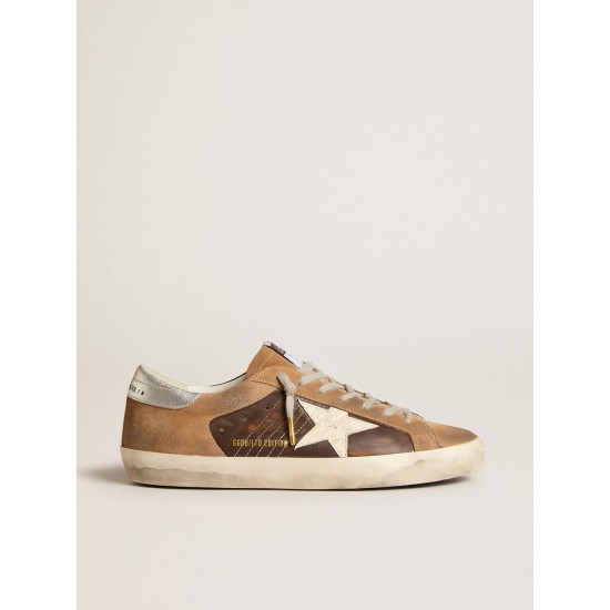 Super-Star LTD in brown leather and tobacco suede with white star Super-Star LTD in brown leather and tobacco suede with white star