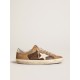 Super-Star LTD in brown leather and tobacco suede with white star Super-Star LTD in brown leather and tobacco suede with white star
