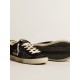 Men’s Super-Star in black velvet and suede with black suede star Men’s Super-Star in black velvet and suede with black suede star
