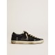 Men’s Super-Star in black velvet and suede with black suede star Men’s Super-Star in black velvet and suede with black suede star