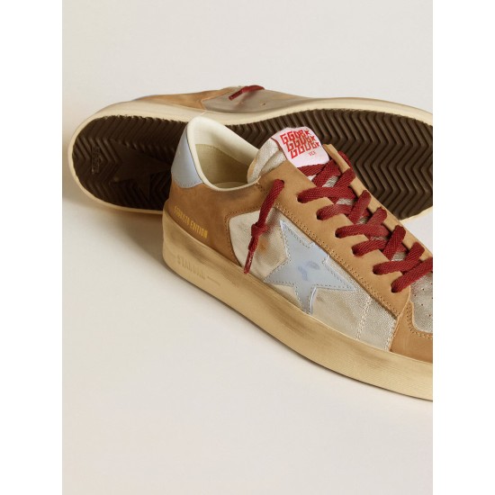 Men's silver Stardan LTD with light blue leather star and nubuck inserts Men's silver Stardan LTD with light blue leather star and nubuck inserts