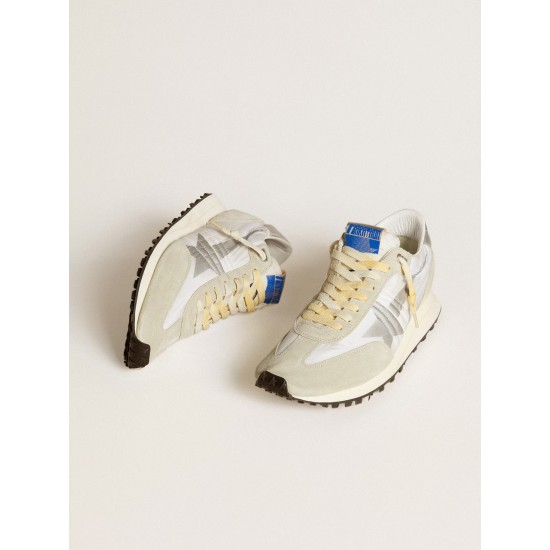 Men’s Marathon with white nylon upper and silver star Men’s Marathon with white nylon upper and silver star