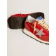 Men’s Marathon with red nylon upper and silver star Men’s Marathon with red nylon upper and silver star