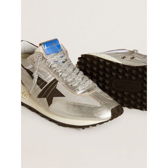 Men’s Marathon with silver ripstop nylon upper and black star Men’s Marathon with silver ripstop nylon upper and black star