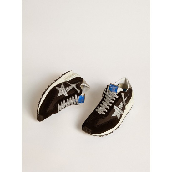 Men’s Marathon with black ripstop nylon upper and silver star Men’s Marathon with black ripstop nylon upper and silver star