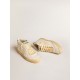 Mid Star in nappa with textured rubber star and cream cotton flash Mid Star in nappa with textured rubber star and cream cotton flash