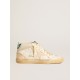 Mid Star in nappa with textured rubber star and cream cotton flash Mid Star in nappa with textured rubber star and cream cotton flash