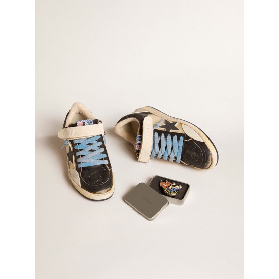 Men’s Ball Star Pro in black leather with Velcro strap Men’s Ball Star Pro in black leather with Velcro strap