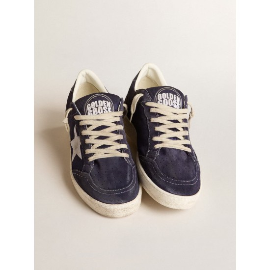 Ball Star LTD in blue suede and nylon with white star and blue heel tab Ball Star LTD in blue suede and nylon with white star and blue heel tab