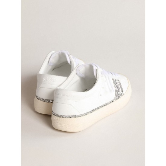 Yatay Model 1B sustainable sneakers with white bio-based upper and silver recycled glitter Y Yatay Model 1B sustainable sneakers with white bio-based upper and silver recycled glitter Y