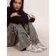 Women's Super-Star with silver sparkle foxing and metal stud lettering Women's Super-Star with silver sparkle foxing and metal stud lettering
