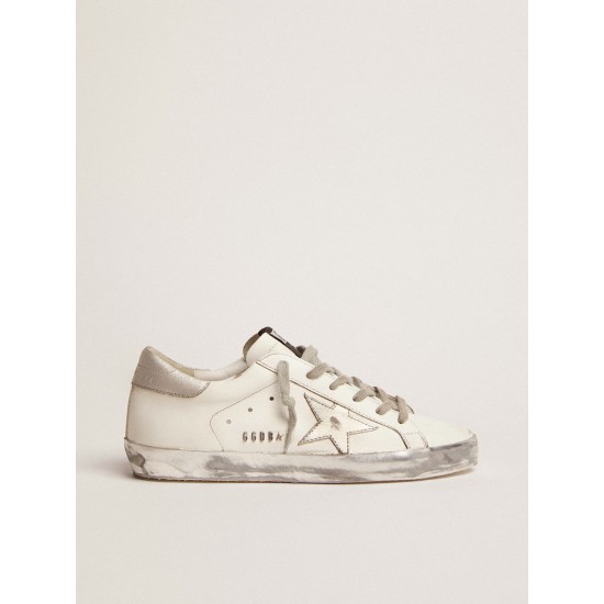 Women's Super-Star with silver sparkle foxing and metal stud lettering Women's Super-Star with silver sparkle foxing and metal stud lettering