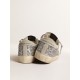 Women's Super-Star in silver glitter with ice-gray suede star Women's Super-Star in silver glitter with ice-gray suede star