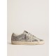 Women's Super-Star in silver glitter with ice-gray suede star Women's Super-Star in silver glitter with ice-gray suede star