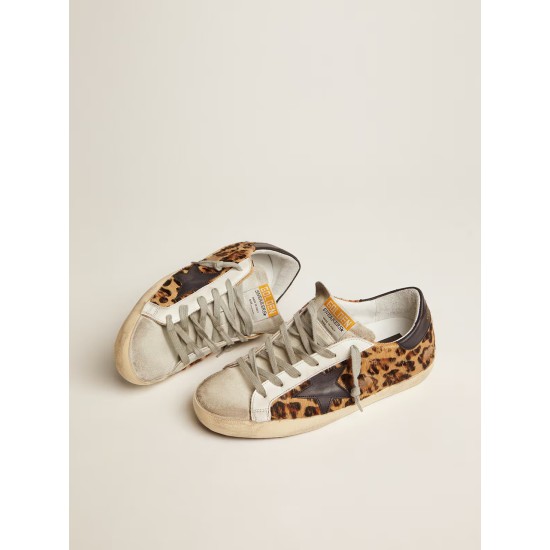 Women's Super-Star in leopard print leather Women's Super-Star in leopard print leather