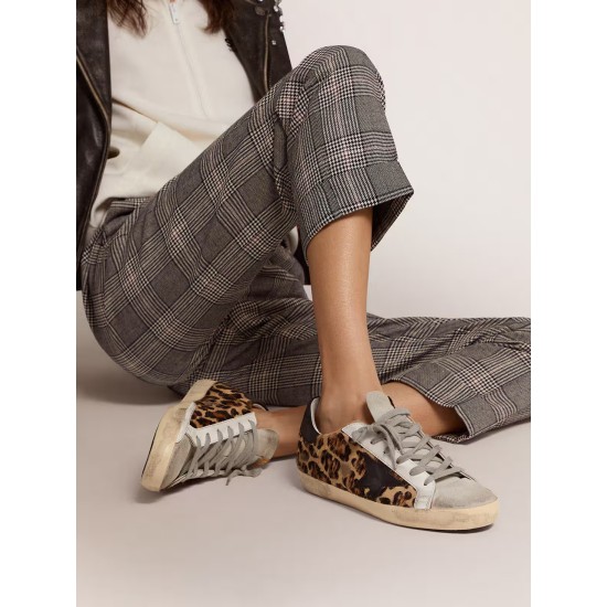 Women's Super-Star in leopard print leather Women's Super-Star in leopard print leather