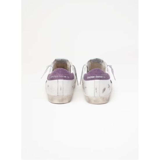 Super-Star with green snake-print suede star and purple heel tab Super-Star with green snake-print suede star and purple heel tab