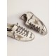 Women's Super-Star in white leather with gray suede star Women's Super-Star in white leather with gray suede star