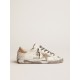 Women's Super-Star in white leather with gray suede star Women's Super-Star in white leather with gray suede star