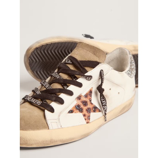 Women's Super-Star LTD with leopard print and Swarovski crystal star Women's Super-Star LTD with leopard print and Swarovski crystal star