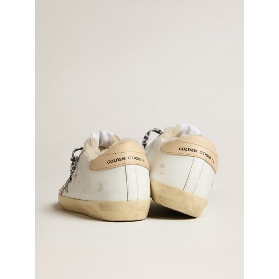 Super-Star LTD with shearling lining and silver glitter star Super-Star LTD with shearling lining and silver glitter star