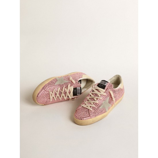 Super-Star LTD with suede star and pink Swarovski crystals Super-Star LTD with suede star and pink Swarovski crystals