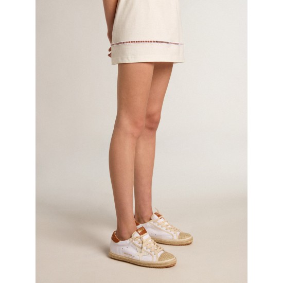 Women’s Super-Star LTD in canvas with white leather star and raffia toe Women’s Super-Star LTD in canvas with white leather star and raffia toe