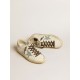 Women's Super-Star with gray glitter star and nude leather heel tab Women's Super-Star with gray glitter star and nude leather heel tab