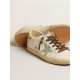 Women's Super-Star with gray glitter star and nude leather heel tab Women's Super-Star with gray glitter star and nude leather heel tab