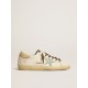 Women's Super-Star with gray glitter star and nude leather heel tab Women's Super-Star with gray glitter star and nude leather heel tab