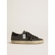 Women’s Super-Star in black Swarovski crystals with black suede star Women’s Super-Star in black Swarovski crystals with black suede star