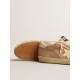 Super-Star in powder-pink suede with cream leather star Super-Star in powder-pink suede with cream leather star