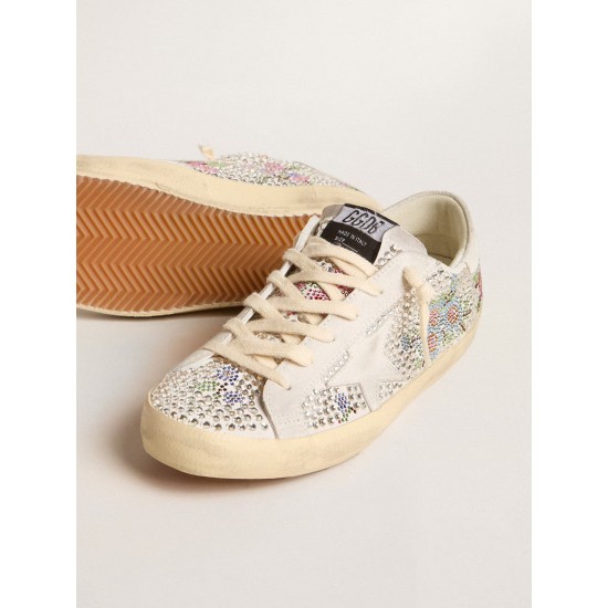 Super-Star LTD in Swarovski crystals with suede star and heel tab Super-Star LTD in Swarovski crystals with suede star and heel tab