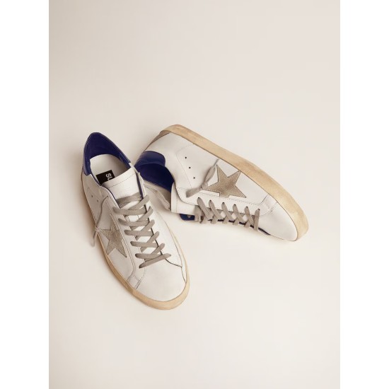 Super-Star with suede star and blue heel tab Super-Star with suede star and blue heel tab