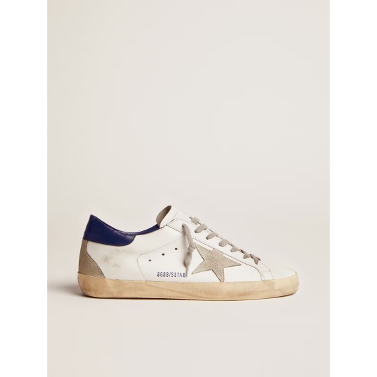 Super-Star with suede star and blue heel tab Super-Star with suede star and blue heel tab
