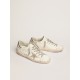 Super-Star with silver heel tab and metal stud lettering Super-Star with silver heel tab and metal stud lettering