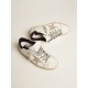 Super-Star with black heel tab and metal stud lettering Super-Star with black heel tab and metal stud lettering