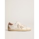 Women's Super-Star with a suede star and peach-pink glitter heel tab Women's Super-Star with a suede star and peach-pink glitter heel tab