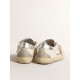 Women's Super-Star with gold glitter star and ice-gray suede inserts Women's Super-Star with gold glitter star and ice-gray suede inserts