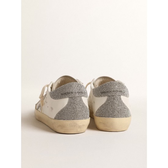 Women’s Super-Star with silver Swarovski crystal star and heel tab Women’s Super-Star with silver Swarovski crystal star and heel tab